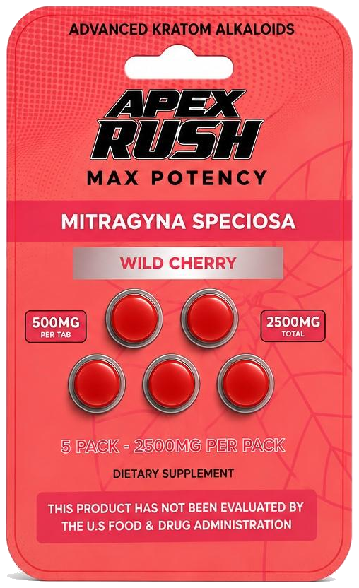 APEX RUSH Max Potency Wild Cherry — 2500MG 5-pack